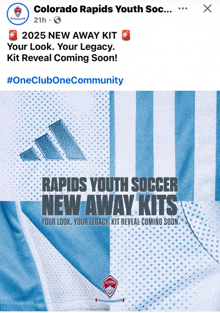 a facebook post from colorado rapids youth soccer