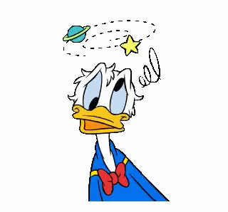 donald duck thinking