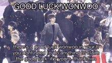 Wonwoo Good Luck GIF - Wonwoo Good Luck Svt GIFs
