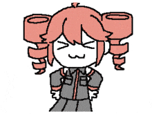 a pixel art drawing of a girl with red hair making a face