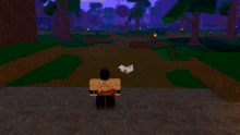 a video game character is standing in front of a explosion
