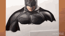 a drawing of a man in a batman costume is made in animatica