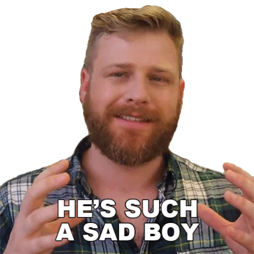 Hes Such A Sad Boy Grady Smith Sticker - Hes Such A Sad Boy Grady Smith Hes Such A Crybaby Stickers