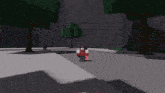 a screenshot of a video game shows a person in a red and white outfit