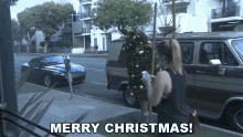 Merry Christmas Josh Sundquist GIF - Merry Christmas Josh Sundquist Human Christmas Tree GIFs