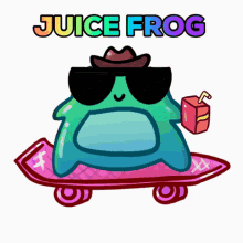 Skateboard Juice GIF - Skateboard Juice Frog GIFs
