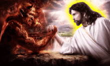 Jesus Satan GIF - Jesus Satan Arm GIFs