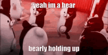 Monokuma Bear GIF - Monokuma Bear Bearly Holding Up GIFs