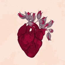 Heart Beating GIF - Heart Beating Flowers GIFs