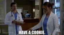 Greys Anatomy Andrew Deluca GIF - Greys Anatomy Andrew Deluca Have A Cookie GIFs
