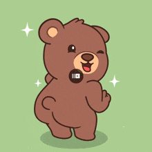 a cartoon drawing of a teddy bear with a youtube icon on its chest