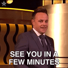 See You In A Few Minutes Anthony Mcpartlin GIF