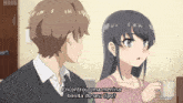 a man and a girl are talking and the girl is holding a cup