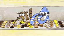 Regular Show Mordecai And Rigby GIF - Regular Show Mordecai And Rigby Donuts GIFs