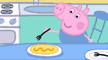 George Pig Peppa Pig GIF - George Pig Peppa Pig Pancake GIFs