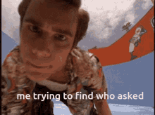 Jim Carrey Trying To Find Who Asked GIF