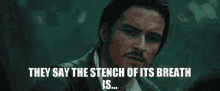 Pirates Of The Caribbean The Stench Of Its Breath GIF - Pirates Of The Caribbean The Stench Of Its Breath Will Turner GIFs
