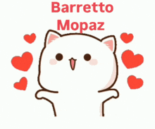 a cartoon of a cat with the name barretto mopaz on it