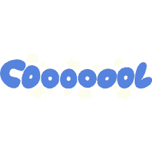 cool cool in blue bubble letters with yellow sparkles around awesome nice rad