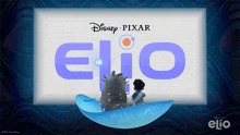 a disney pixar movie called elio is shown on a large screen