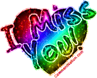 I Miss You Glitter Sticker - I Miss You Glitter Hearts Stickers