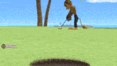 a video game character named eagle stands in front of a mountain