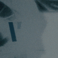 a drawing of a woman 's face and the words " i 'm lo " in blue