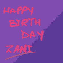 happy birthday zani greetings purple