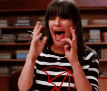 Rachel GIF - Rachel Scared Glee GIFs