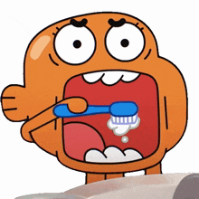 cepillandose los dientes darwin el incre%C3%ADble mundo de gumball limpiando los dientes lavando los dientes