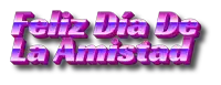a purple sign that says feliz dia de la amistad on it