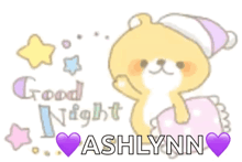 a drawing of a teddy bear with the name ashlynn below it
