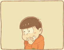 a group of cartoon characters are holding hands and one of them has a heart on his chest