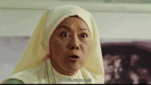 a nun says " you will rot in hell " in a movie scene