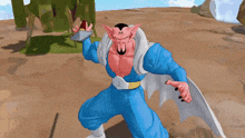 a cartoon character with a m on his face