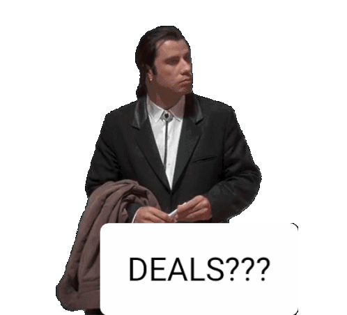 Deals Where Sticker - Deals Where John Travolta Stickers