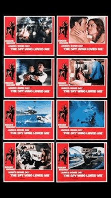 a poster for the spy who loved me shows many different scenes
