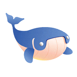 Goodwhale Mascot Sticker - Goodwhale Whale Mascot Stickers