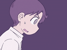 a cartoon of a boy wearing glasses and a white shirt