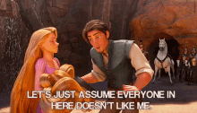 Let'S Just Assume Everyone In Here Doesn'T Like Me. GIF - Tangled Doesntlikeme Flynn Rider GIFs
