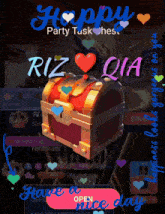 a screenshot of a video game with the name riz qia