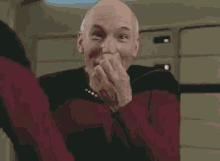 Lips Are Sealed Picard GIF - Lips Are Sealed Picard Giggle GIFs
