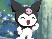 a cartoon character with a skull on his head