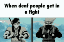 naruto deaf people fight hand gestures