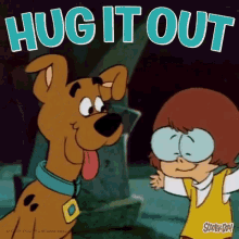 Hug It Out Scooby Doo GIF - Hug It Out Scooby Doo Velma GIFs