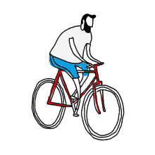 kstr kochstrasse man beard bicycle