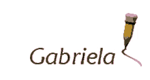 gabriela name gaby pencil writing