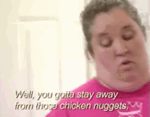 Well, You Gotta Stay Away From Those Chicken Nuggets GIF - Mama Jiune Chicken Nuggets Nuggets GIFs