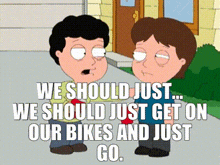 Get On Our Bikes Family Guy GIF - Get On Our Bikes Family Guy Lemonaid Stand GIFs