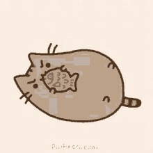 Pusheen Cute Cat GIF - Pusheen Cute Cat Eating GIFs